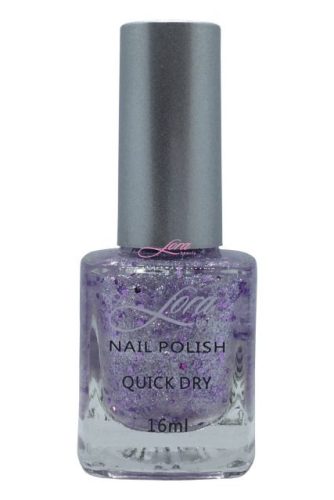 Rózsaszín, csillogós Lora Beauty körömlakk (16 ml)